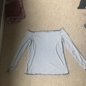 Black and White off-the-shoulder top